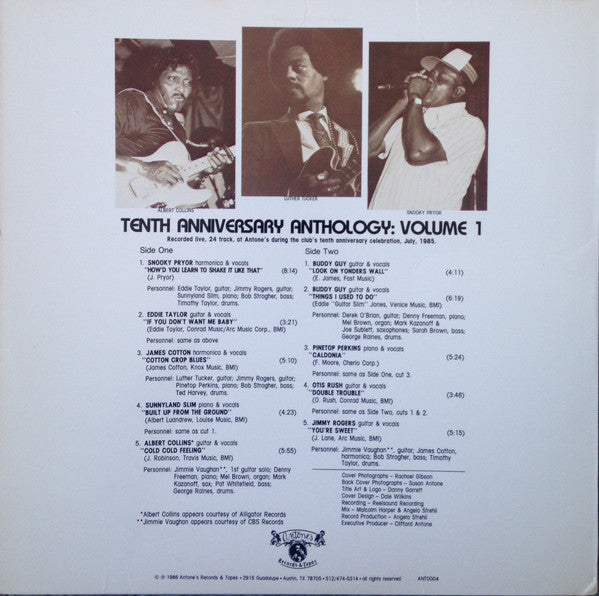 Master Release: Tenth Anniversary Anthology Vol.1 - Live From Antone's by Various