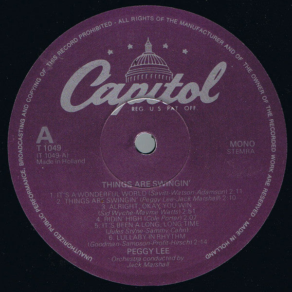 Release: Things Are Swingin'-Vinyl-Netherlands-None-T1049-5151392
