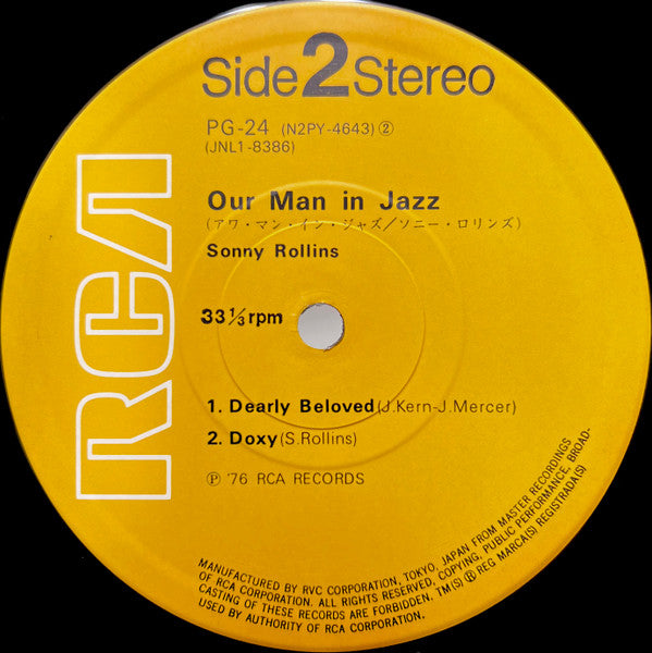 Our Man In Jazz = アワ・マン・イン・ジャズ