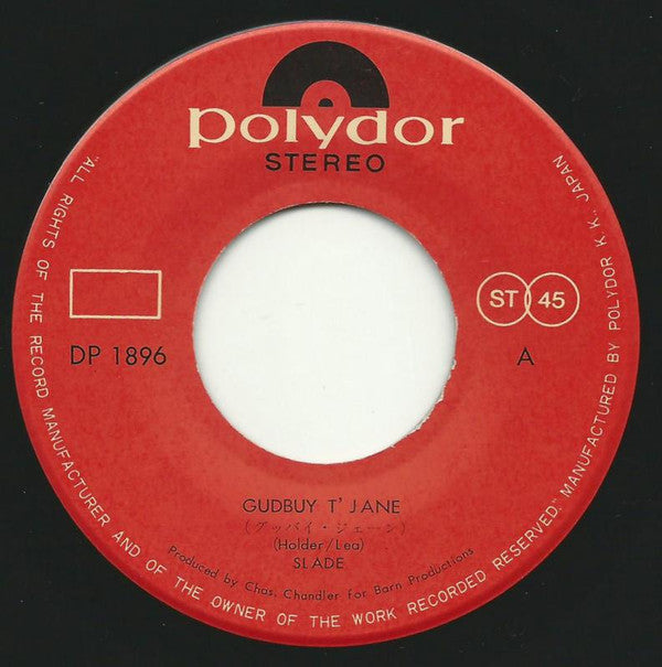 Release: Gudbuy T' Jane-Vinyl-Japan-1972-DP 1896-6635681