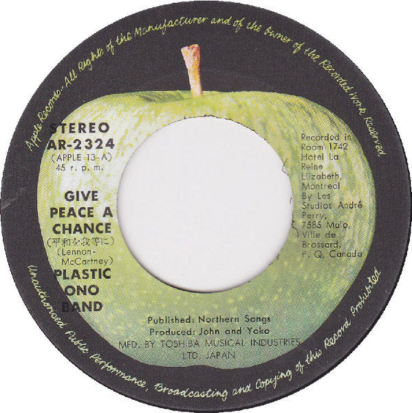 Release: Give Peace A Chance / Remember Love-Vinyl-Japan-1969-AR-2324-4767964