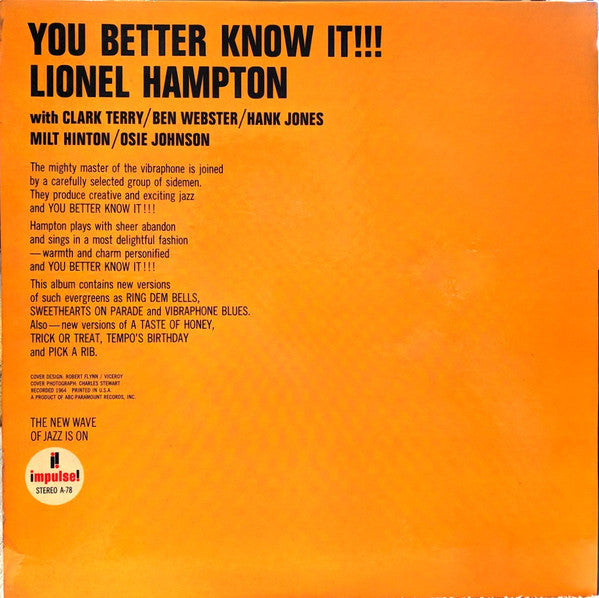 Master Release: You Better Know It!!! by Lionel Hampton