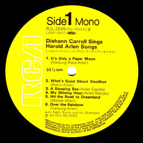 Diahann Carroll Sings Harold Arlen Songs