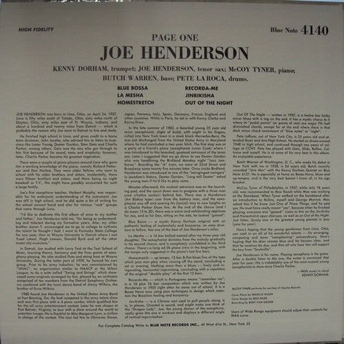 Release: Page One-Vinyl-Japan-2013-DBLP-041, BLP 4140, 4140-4575398