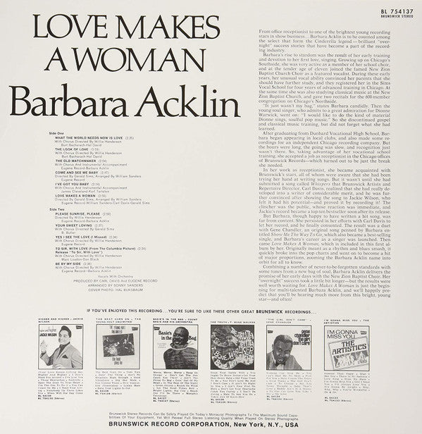 Release: Love Makes A Woman-Vinyl-US-None-BL 754137-3894612