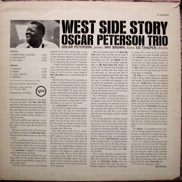Release: West Side Story-Vinyl-US-1962-V6-8454-8177088