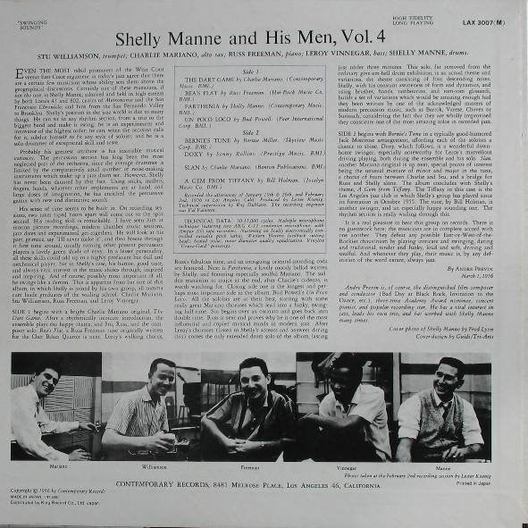 Master Release: Vol. 4 - Swinging Sounds by Shelly Manne & His Men