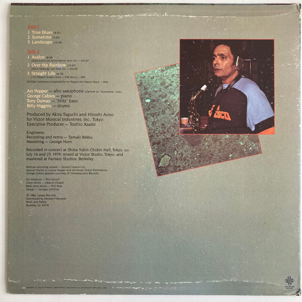 Release: Landscape - Art Pepper Live In Tokyo '79-Vinyl-US-1980-GXY-5128-2678789