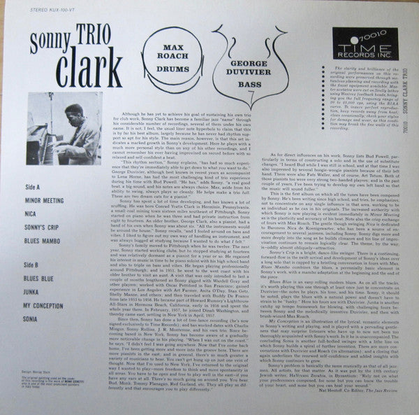 Release: Sonny Clark Trio-Vinyl-Japan-1978-KUX-100-VT-6866013