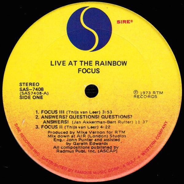 Live At The Rainbow