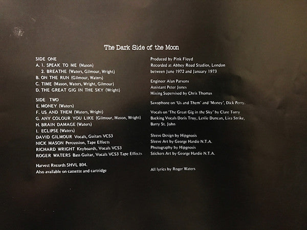 The Dark Side Of The Moon = 狂気