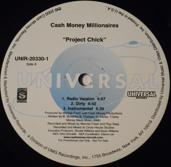 Release: Project Chick-Vinyl-US-2000-UNIR 20330-1, UNIR 20330-1-1833818