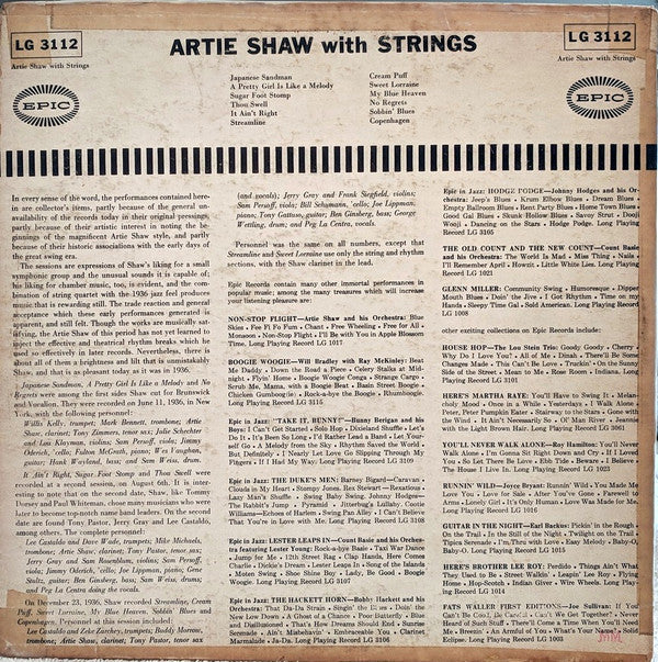 Artie Shaw With Strings