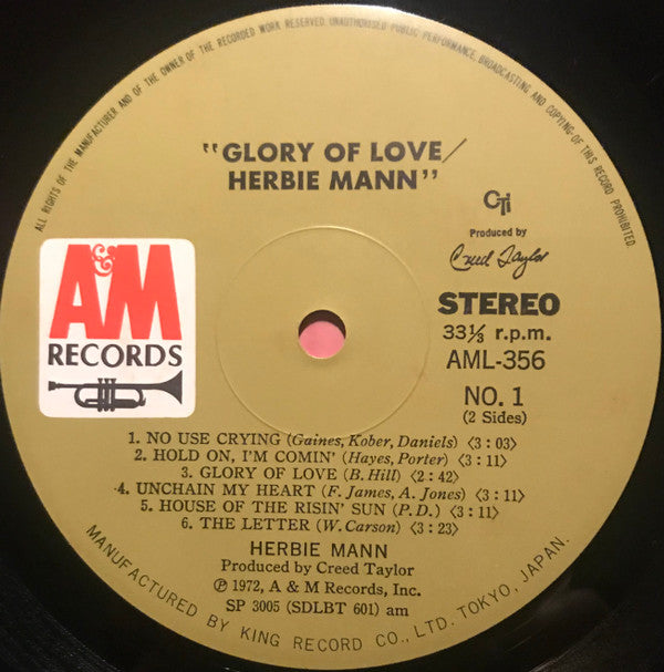 Release: Glory Of Love-Vinyl-Japan-1972-AML 356-7312611
