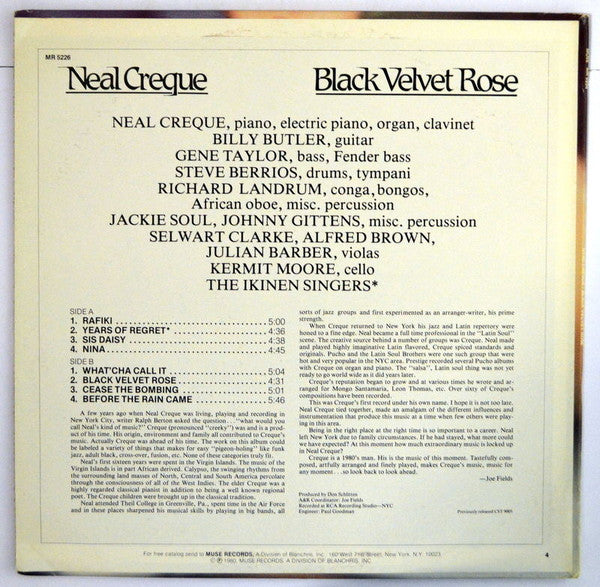 Release: Creque-Vinyl-US-1981-MR 5226-8153605