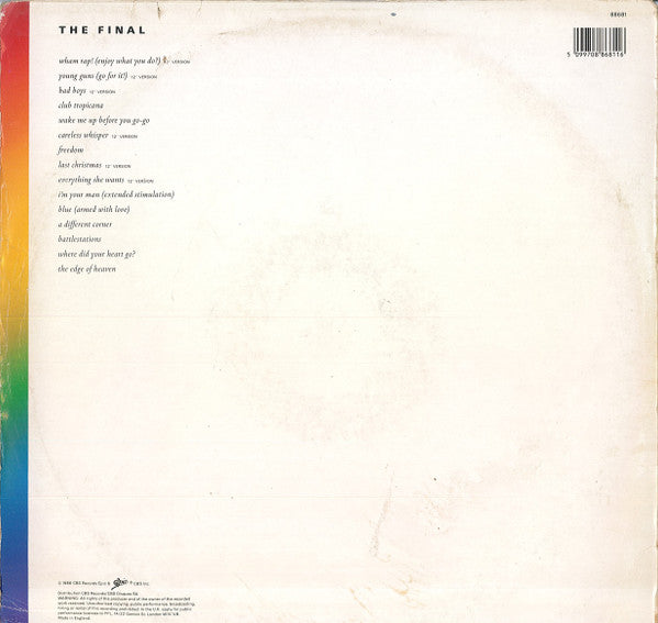 Release: The Final-Vinyl-UK-1986-88681, EPC 88681-9395255
