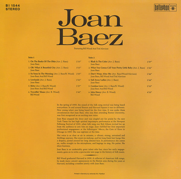 Master Release: Folksingers 'Round Harvard Square by Joan Baez