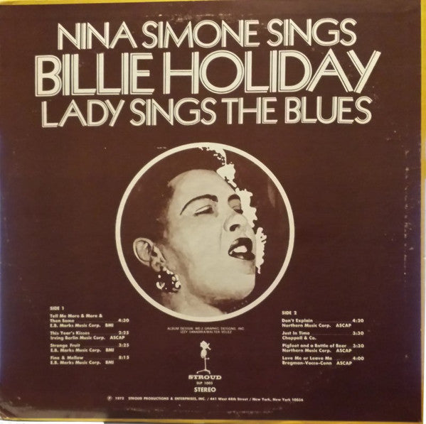 Master Release: Nina Simone Sings Billie Holiday by Nina Simone