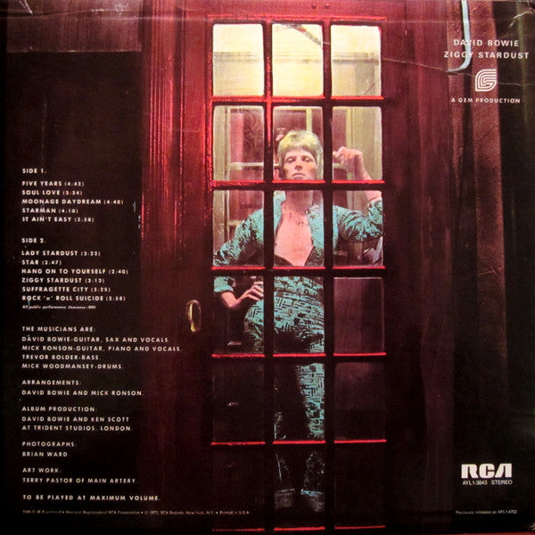 Release: The Rise And Fall Of Ziggy Stardust And The Spiders From Mars-Vinyl-US-1980-AYL1-3843-1139519