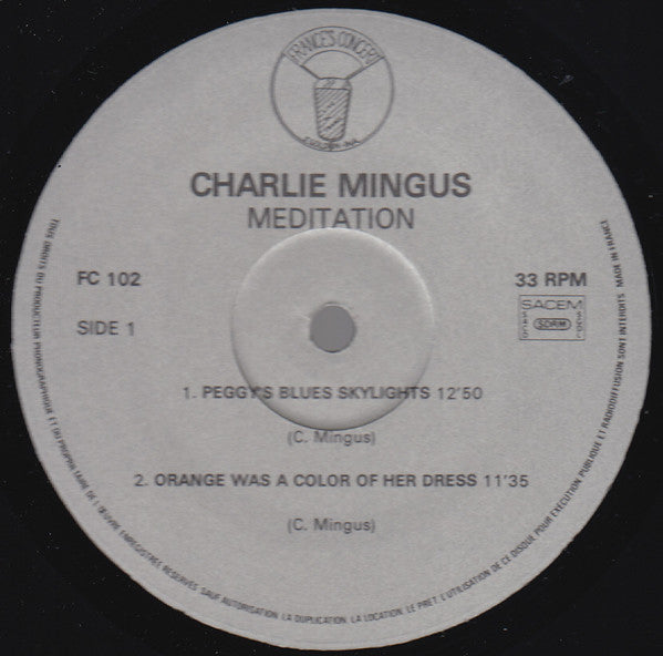 Release: Meditation-Vinyl-France-1987-FC 102-2459094