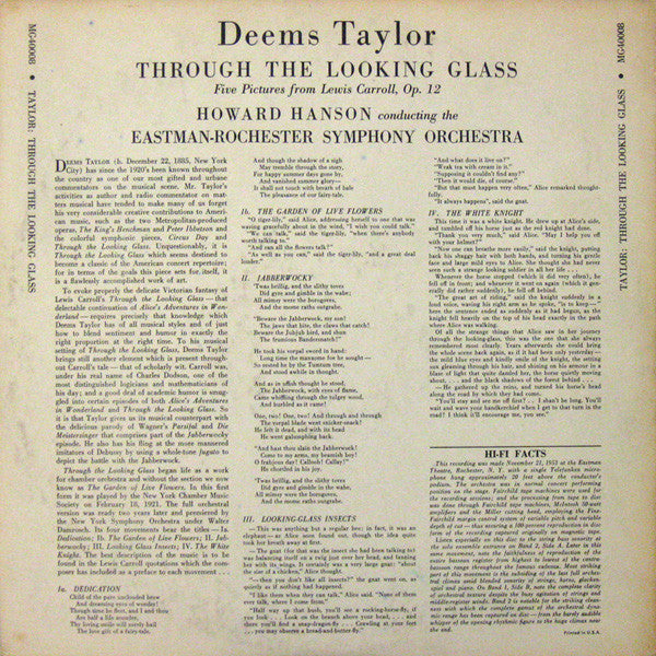 Master Release: Through The Looking Glass, Op. 12 (Five Pictures From Lewis Carroll) by Deems Taylor