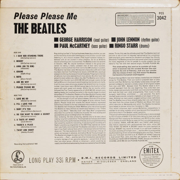 Release: Please Please Me-Vinyl-UK-1969-PCS 3042-3955129