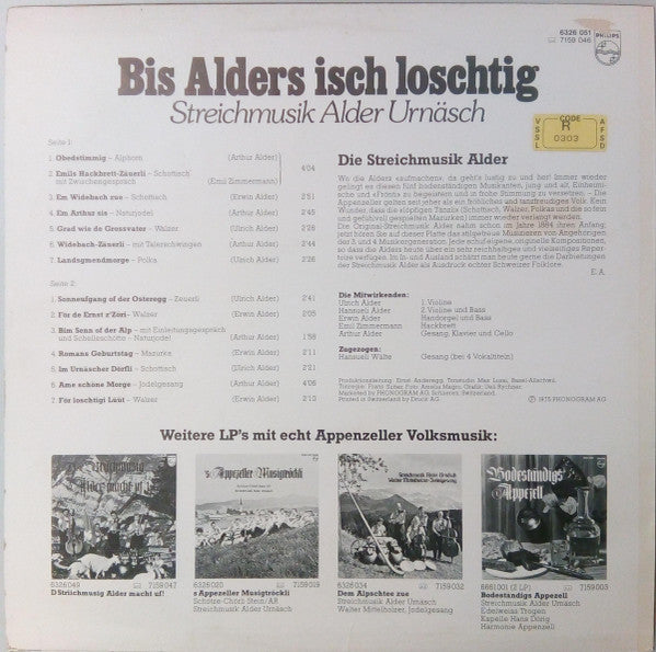 Release: Bis Alders Isch Loschtig-Vinyl-Switzerland-1975-6326 051-7985319