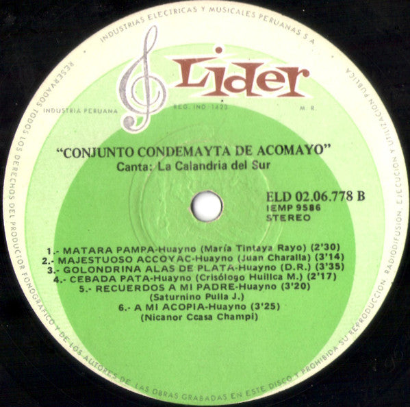 Conjunto Condemayta De Acomayo