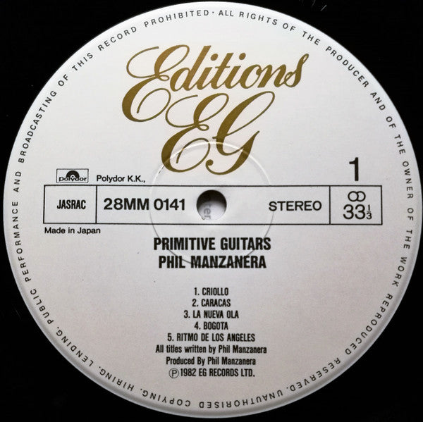Master Release: Primitive Guitars by Phil Manzanera