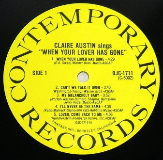Claire Austin Sings "When Your Lover Has Gone"