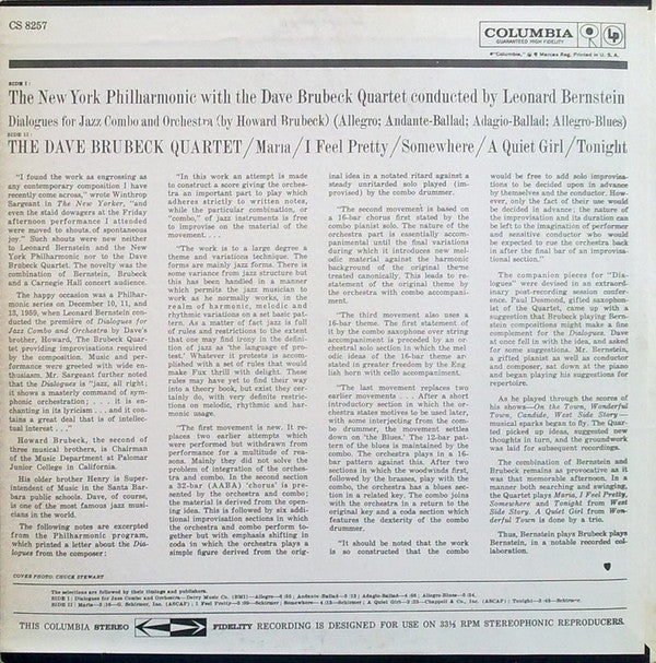 Master Release: Bernstein Plays Brubeck Plays Bernstein by The Dave Brubeck Quartet