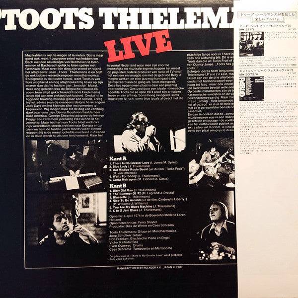 Master Release: Live by Toots Thielemans