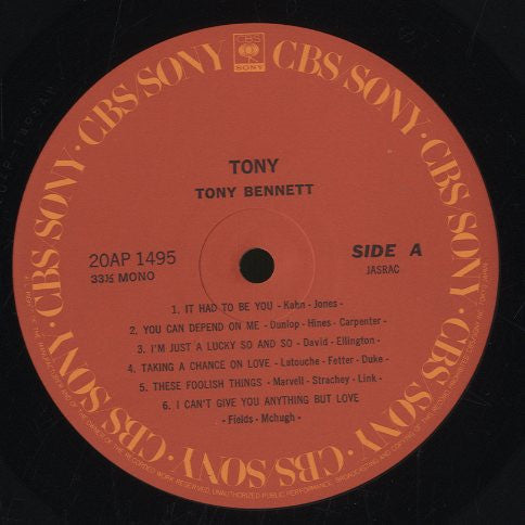 Master Release: Tony by Tony Bennett