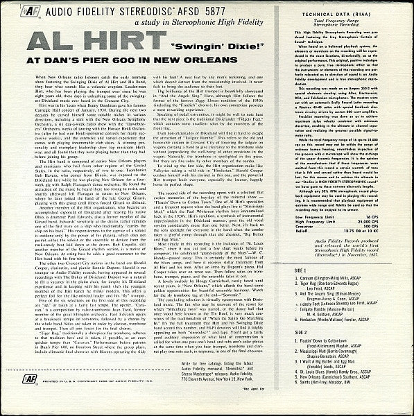 Master Release: Swingin' Dixie! (At Dan's Pier 600 In New Orleans) by Al Hirt