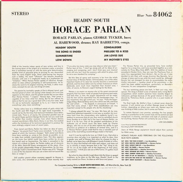Master Release: Headin' South by Horace Parlan