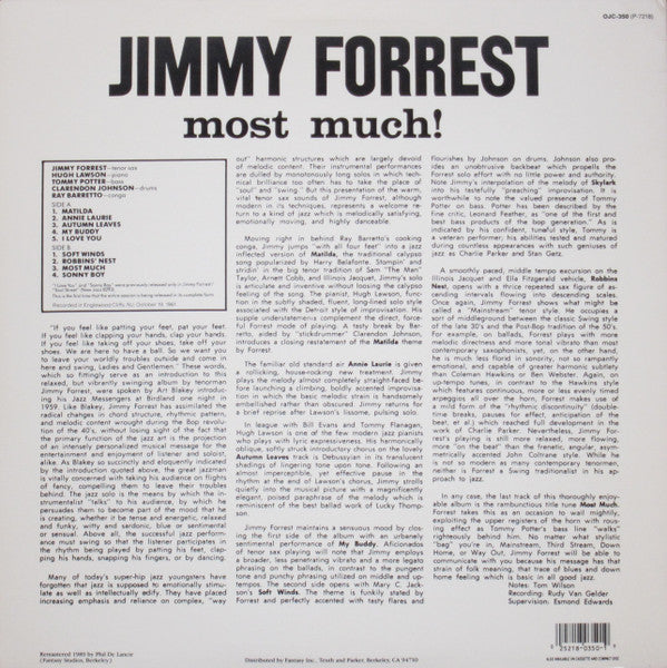 Master Release: Most Much! by Jimmy Forrest