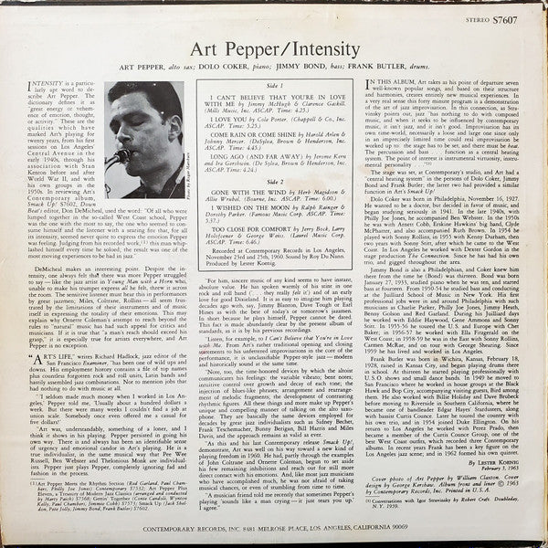 Release: Intensity-Vinyl-US-1973-S7607-2677112