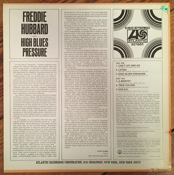Release: High Blues Pressure-Vinyl-US-1975-SC1501-6522049