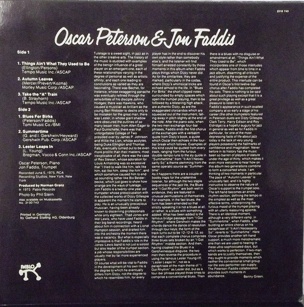Oscar Peterson & Jon Faddis