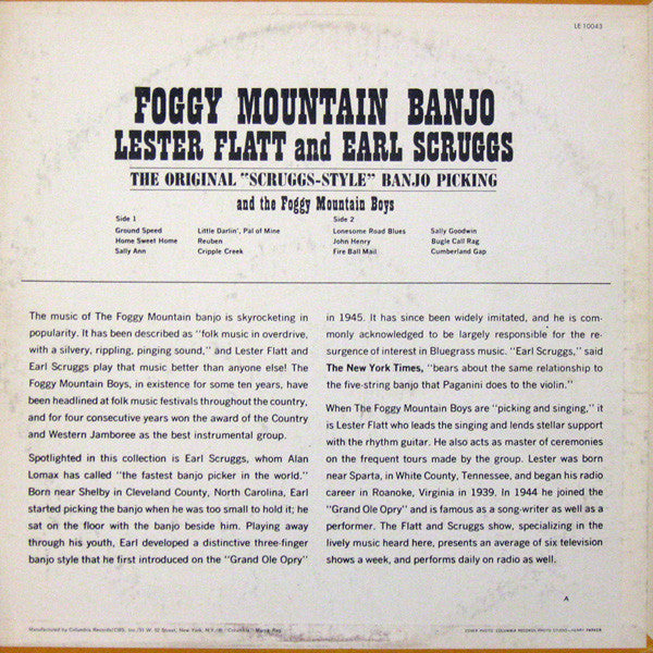 Master Release: Foggy Mountain Banjo by Flatt & Scruggs