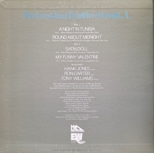 The Great Jazz Trio Direct From L.A.