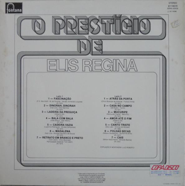 Release: O Prestígio De Elis Regina-Vinyl-Brazil-1985-811 163-1 5-3335306