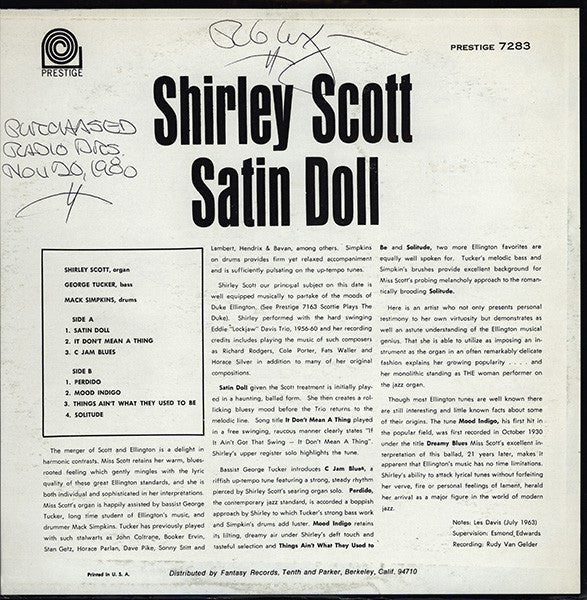 Master Release: Satin Doll by Shirley Scott