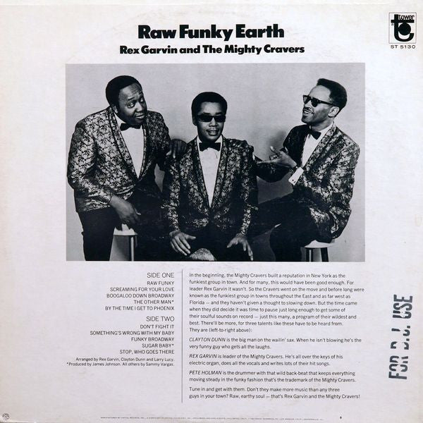 Master Release: Raw Funky Earth by Rex Garvin & The Mighty Cravers