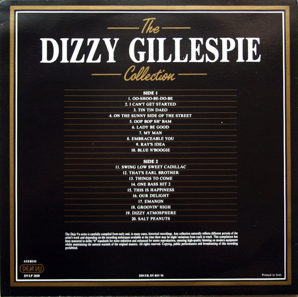 Master Release: The Dizzy Gillespie Collection - 20 Golden Greats by Dizzy Gillespie