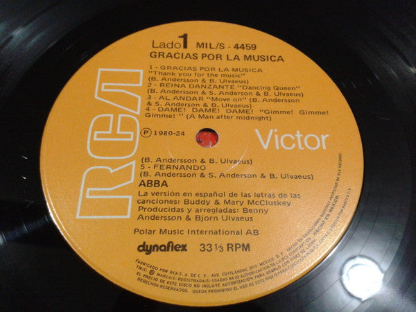 Release: Gracias Por La Musica-Vinyl-Mexico-1980-MILS-4459, MIL/S - 4459-6265230