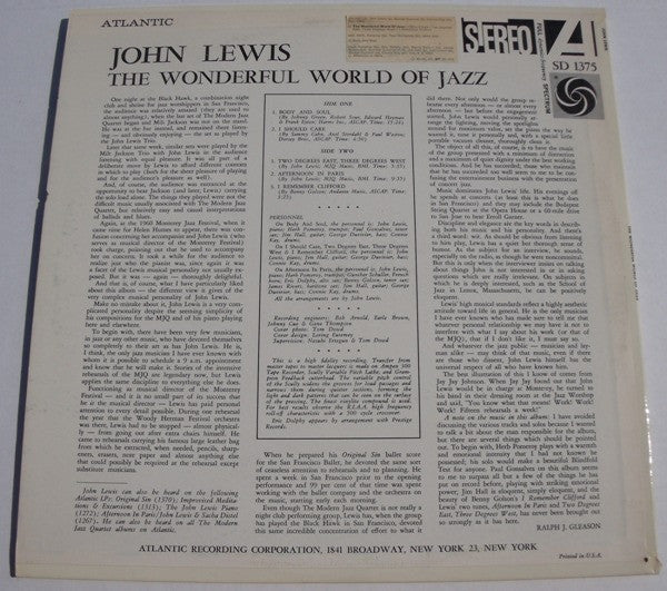 Release: The Wonderful World Of Jazz-Vinyl-US-1961-SD 1375-4142673
