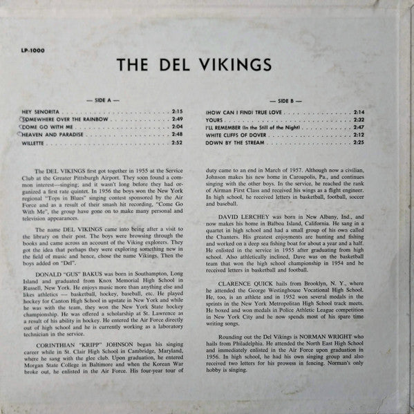 Master Release: Come Go With The Del Vikings by The Dell-Vikings