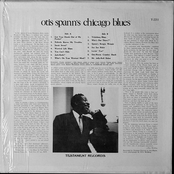 Release: Otis Spann's Chicago Blues-Vinyl-US-None-T-2211-3914691