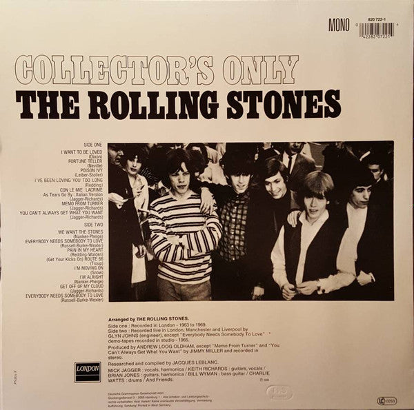 Master Release: Collector’s Only by The Rolling Stones